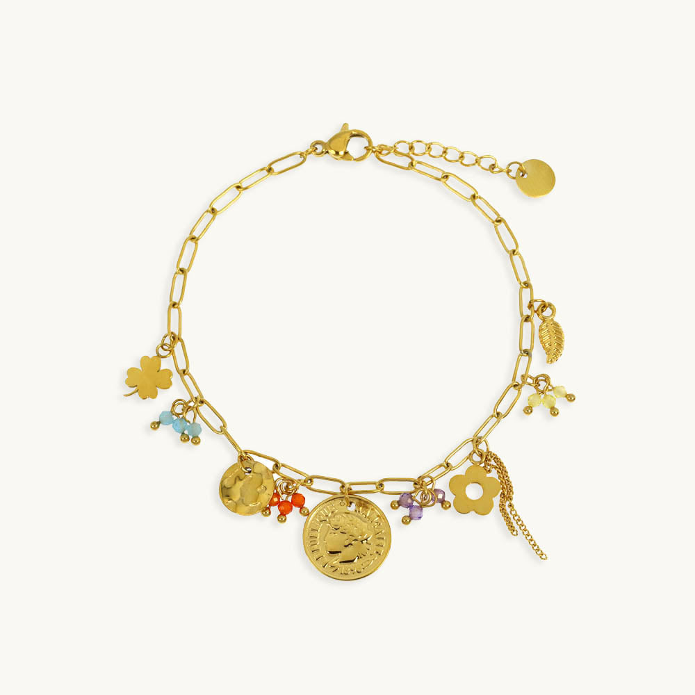 Bénédicte gemstone charms bracelet