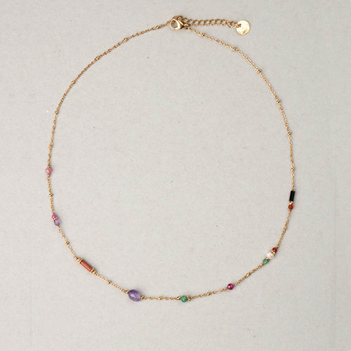 Priscillia Multicolored Stones Necklace