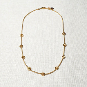 Prairie Gold Flower Necklace