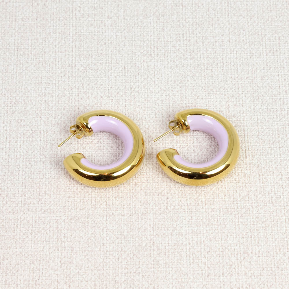 Bachira Enamel Inside Earrings