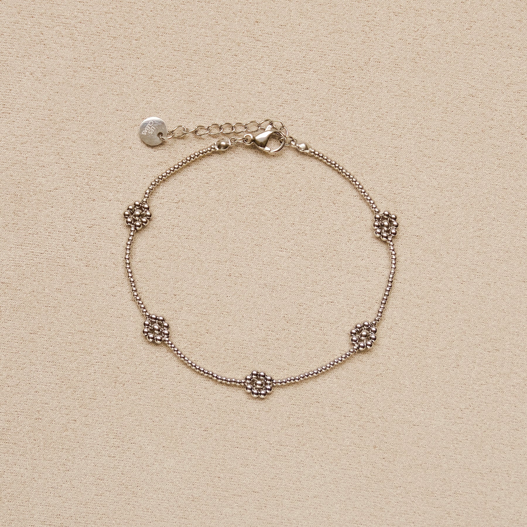 Prairie Gold Silver Flower Bracelet