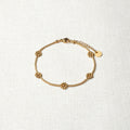 Prairie Gold Silver Flower Bracelet