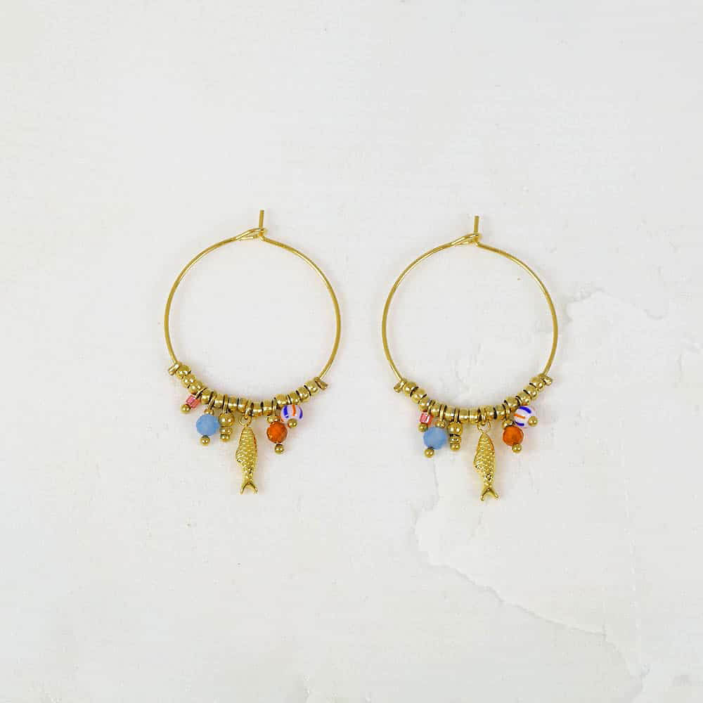 Caleïs Fish Hoop Earrings