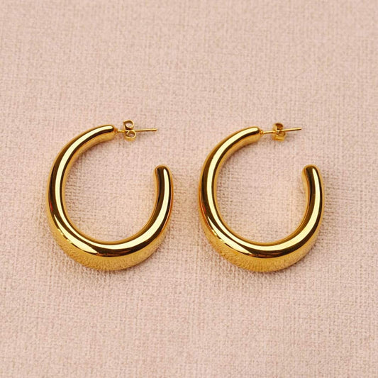 Doryne Oval Hoop Earrings