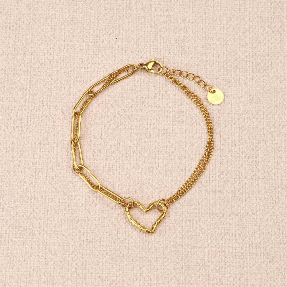 Loviane Heart Double Rows Bracelet