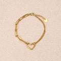 Loviane Heart Double Rows Bracelet