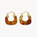 Gladys brown resin Earrings