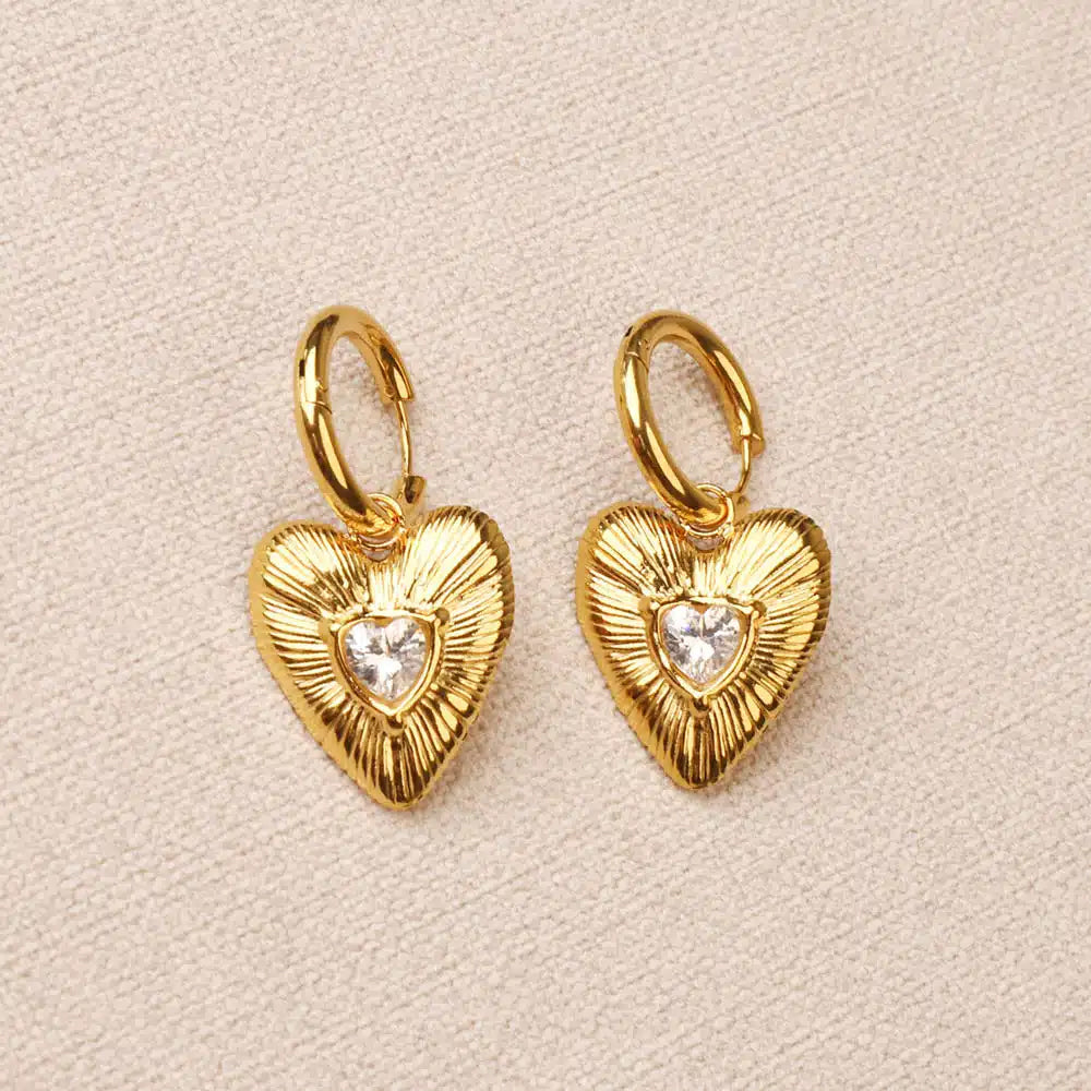 Amara Big Heart Hoop Earrings