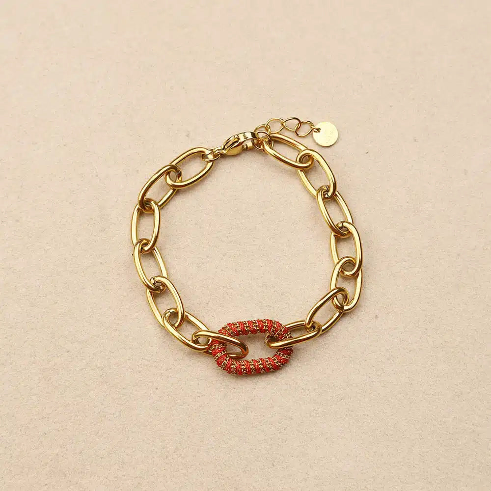 Iseane Threaded Chunky Links bracelet