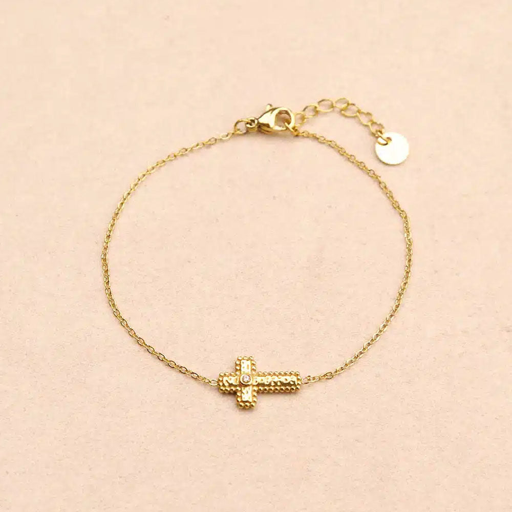 Elyss Rhinestone Cross ST bracelet