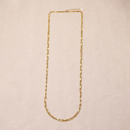 Luvia 3-Row Chain Long Necklace