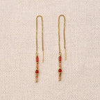 Phoryne Stone Drop Chain Earrings