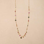 Marivane Multi Flower Beads Long Necklace