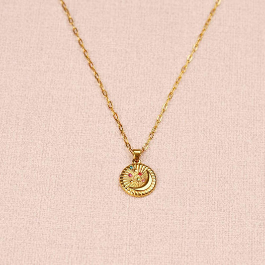 Noelys moon multi-colored rhinestones Necklace