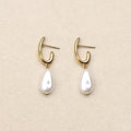 Ismeria Long Drop Imitation Pearl Earrings