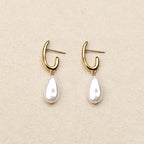 Ismeria Long Drop Imitation Pearl Earrings