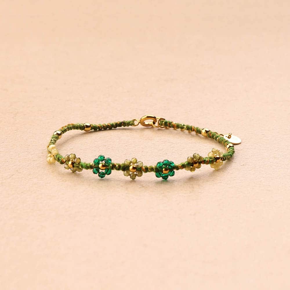 Florina Flower Stones Woven Bracelet