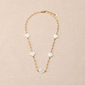 Orelise Big Mother-Of-Pearl Clovers Necklace
