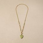 Oliviane Green Heart Necklace
