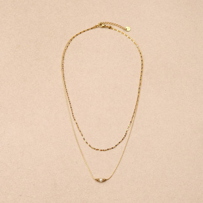 Zéliane Double-Row Pearl Necklace