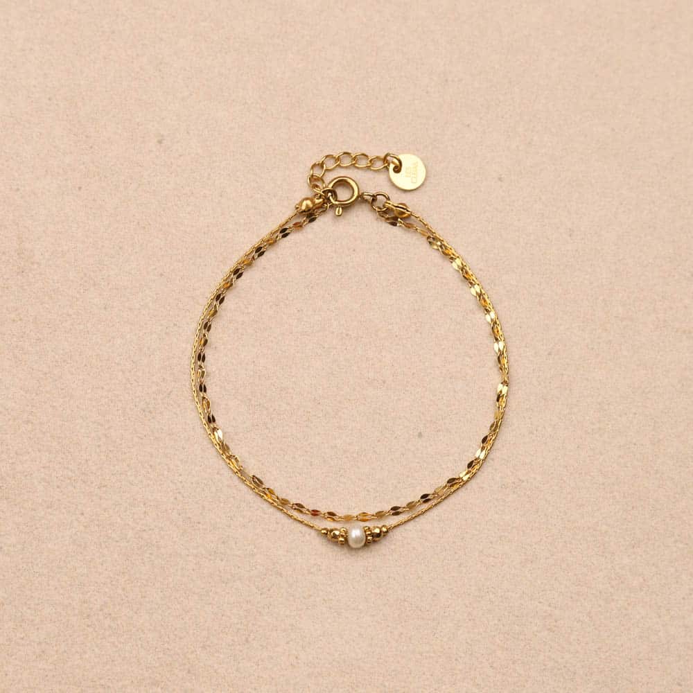 Zéliane Double-Row Pearl Bracelet