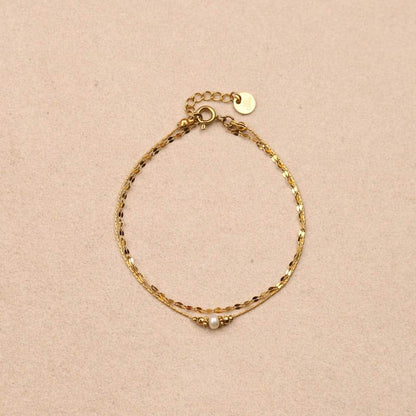 Zéliane Double-Row Pearl Bracelet