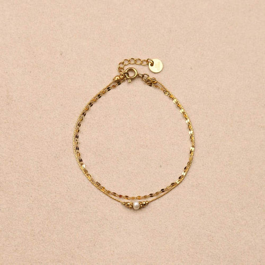 Zéliane Double-Row Pearl Bracelet
