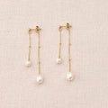 Ephyre 2 Chains Pearls Earrings