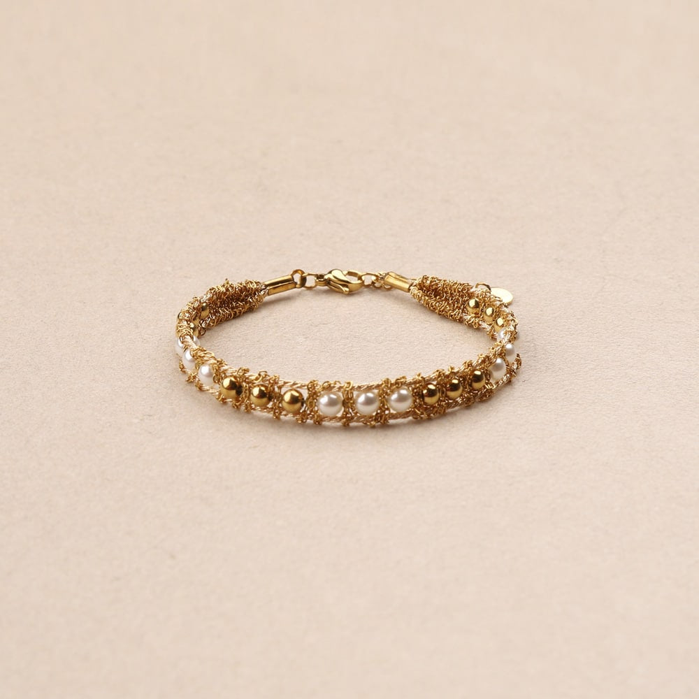 Orane airy braided mesh beads ST bracelet