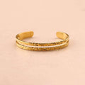 Elinette Hammered Double Bangle