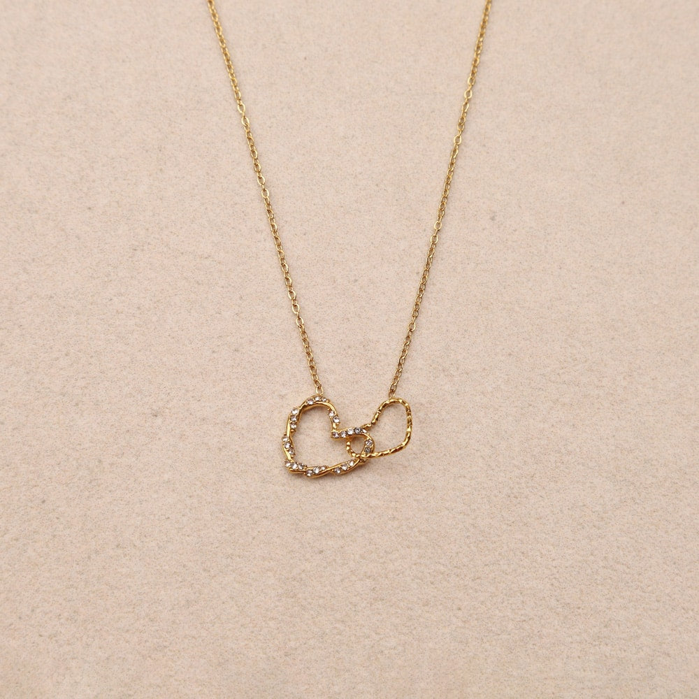 Meloe Double Heart Necklace