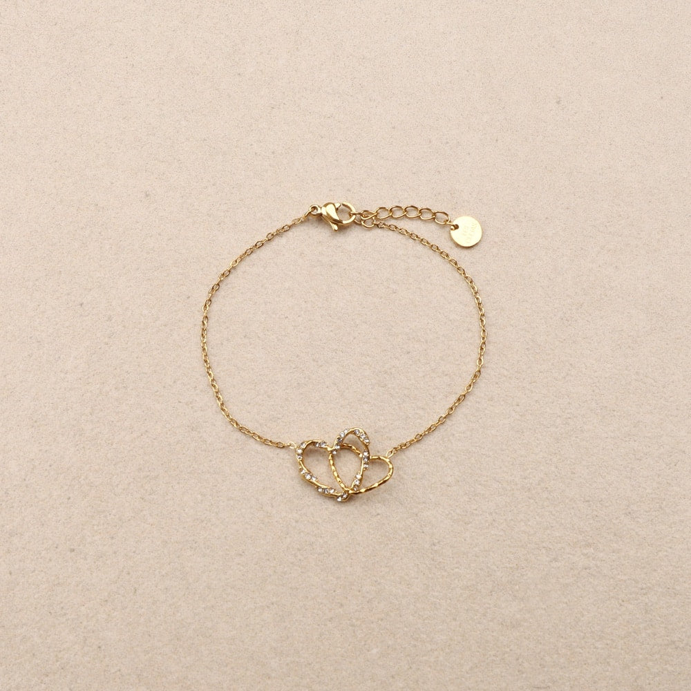 Meloe Double Heart Bracelet