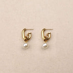 Orizie Geometry Pearl Earrings
