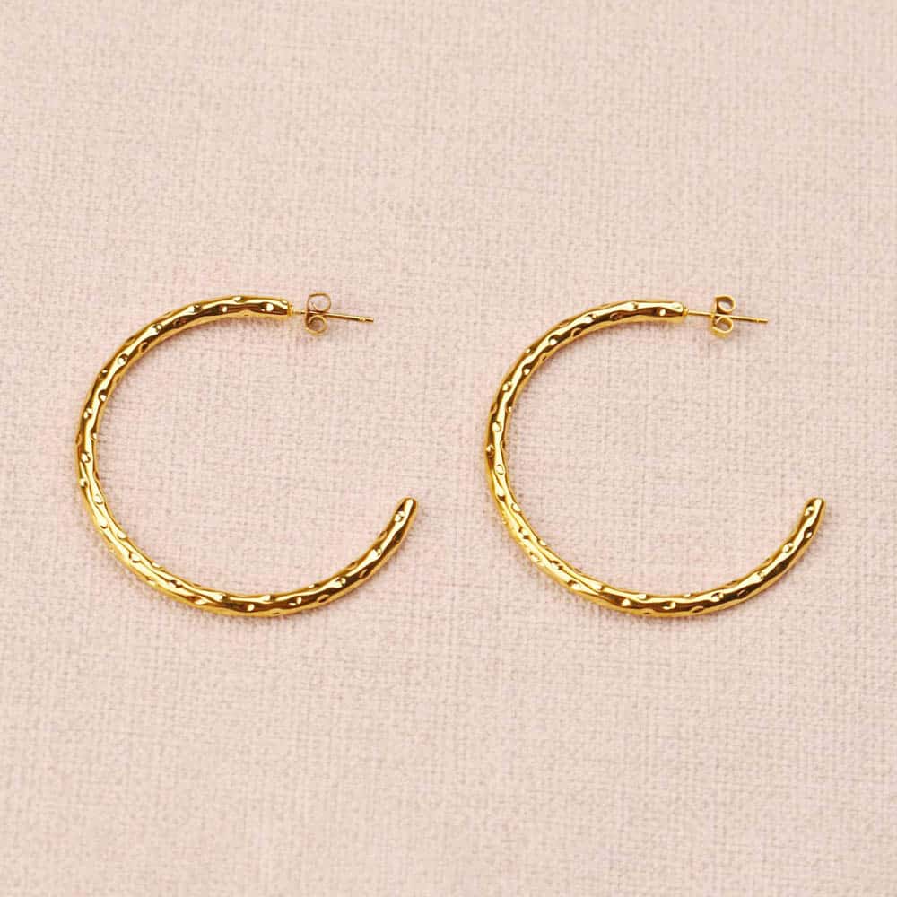 Myris Textured Half Hoop Earrings