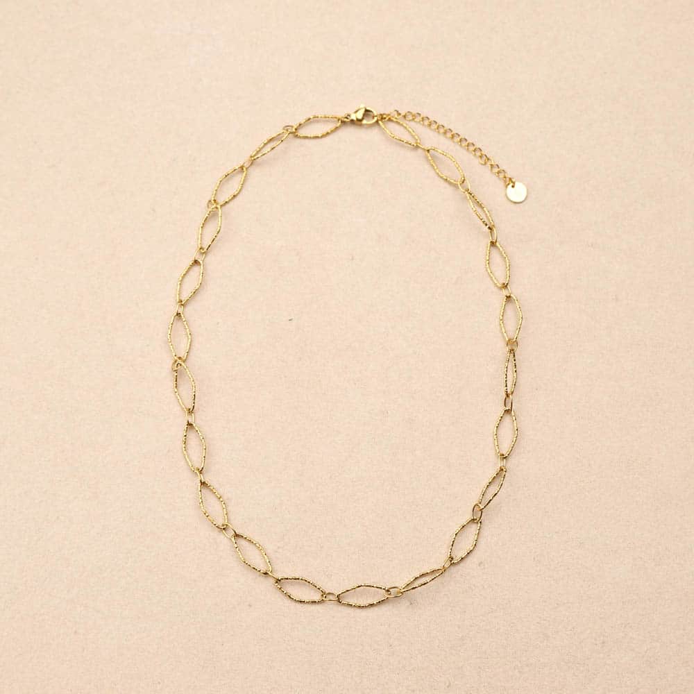Garance II Diamond-Shaped Links Necklace