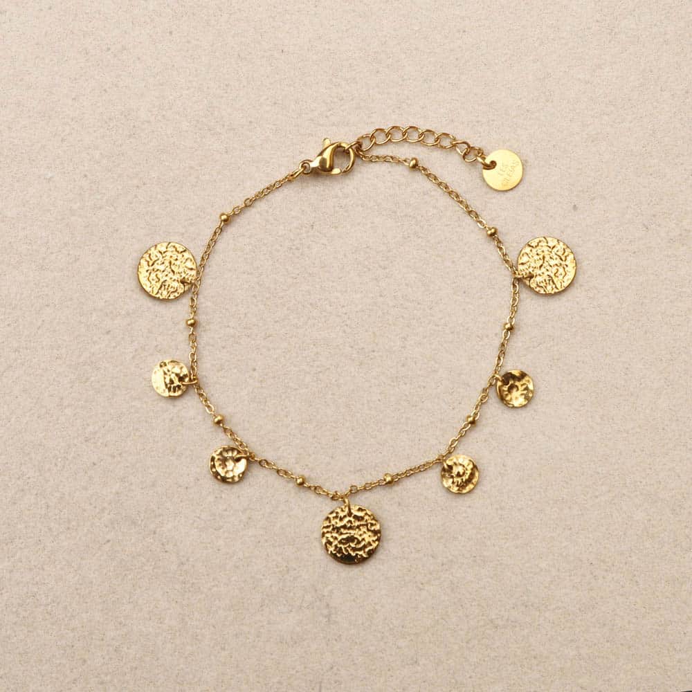 Aora Hammered Circular Bracelet