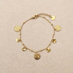 Aora Hammered Circular Bracelet