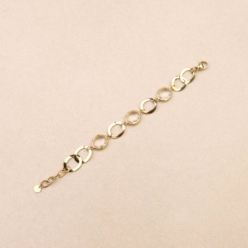 Kallia Oval Crystals Link Bracelet