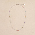 Biba Crystal Beads Silver Necklace