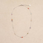 Biba Crystal Beads Silver Necklace