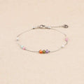 Biba Crystal Beads Silver Bracelet