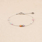 Biba Crystal Beads Silver Bracelet
