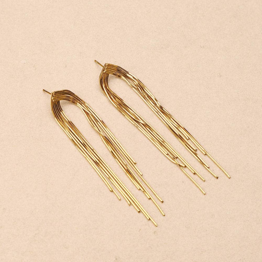 Eleora Gold Bangs Earrings