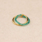 Duolith Gemstones Double-row Ring