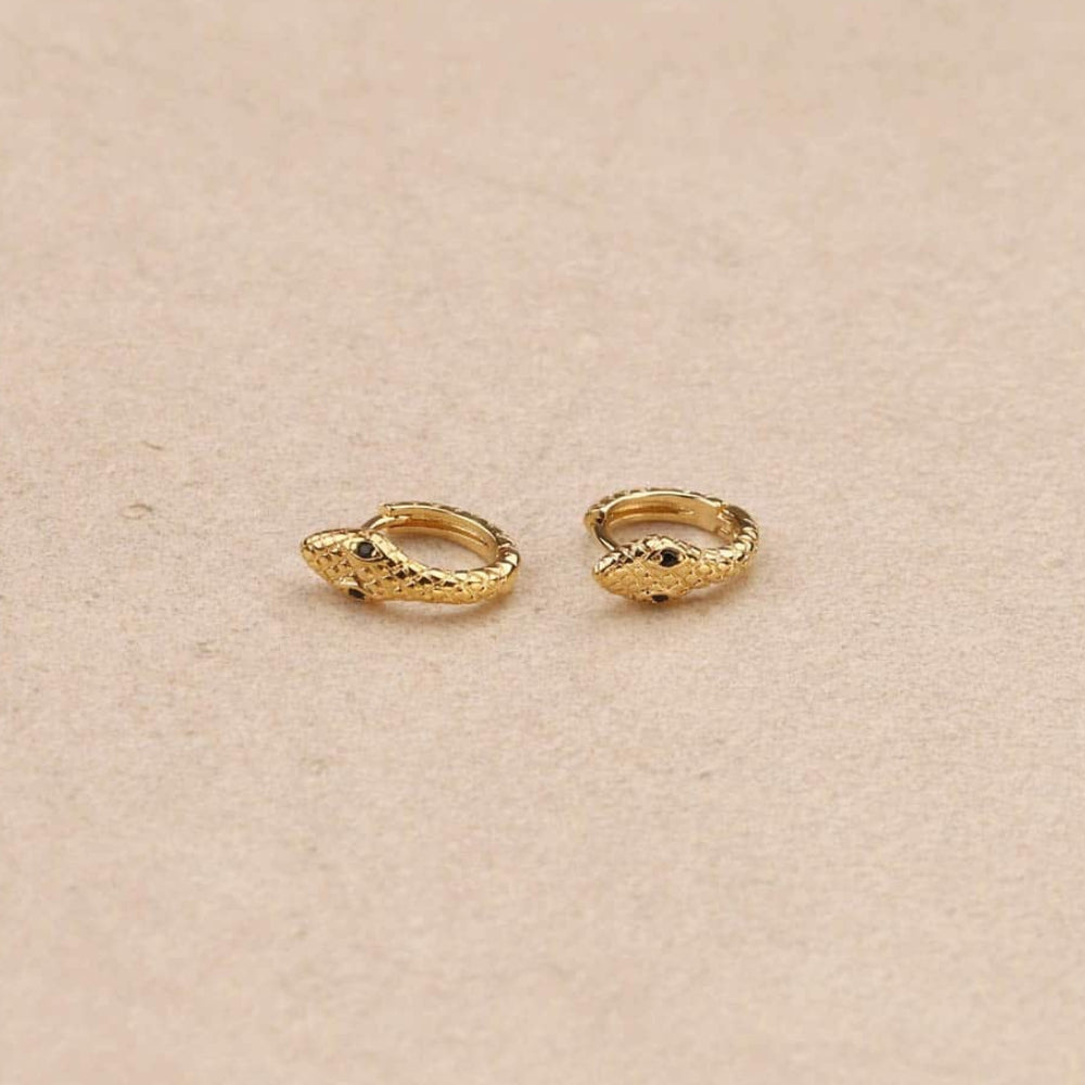 Mini Snake Hoop Earrings