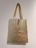 Tote Leather Flat Vertical bag Light Gold