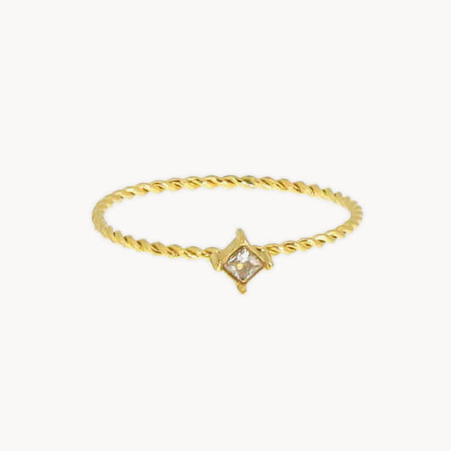 Leaticia Losange Zircon Ring