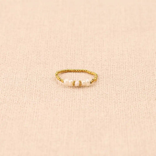 Les Cleias Cleoris 4 Pearls Elastic Ring