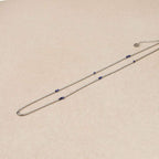 Les Cleias Linais Silver Beads Lapis lazuli Necklace