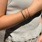 Les Cleias Lye Beads Silver Bracelet